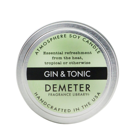 Demeter Gin & Tonic Soy Candle, 170g/6oz, envelops your space with a soft, inviting fragrance for a serene atmosphere.