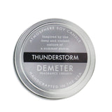 Demeter Thunderstorm Soy Candle, 170g; handcrafted, soothing scent evokes a serene thunderstorm ambiance for relaxation.