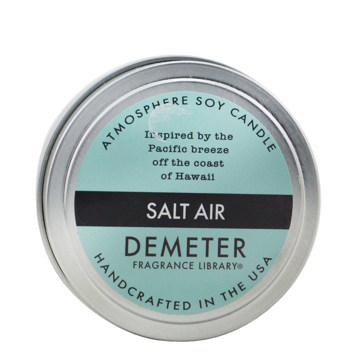 Demeter Salt Air Soy Candle: 170g candle with ocean breeze scent, handcrafted for a soothing ambiance and long-lasting fragrance.