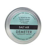 Demeter Salt Air Soy Candle: 170g candle with ocean breeze scent, handcrafted for a soothing ambiance and long-lasting fragrance.