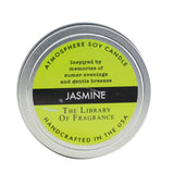 Jasmine soy candle in elegant glass, hand-poured, 170g, infuses spaces with inviting floral fragrance and warm ambiance.