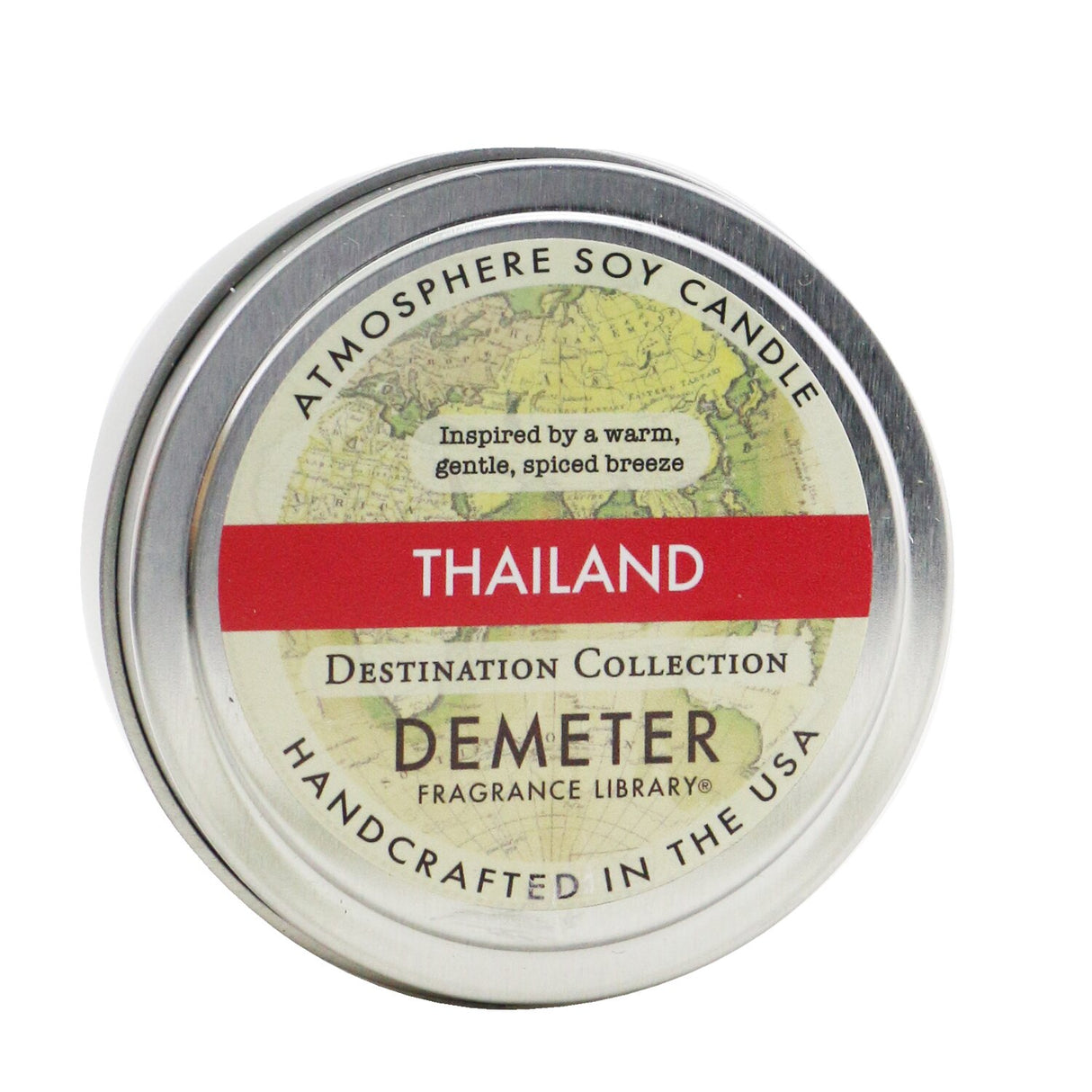 Demeter Atmosphere Soy Candle in Thailand scent, 170g, eco-friendly, handcrafted, creates a serene ambiance.