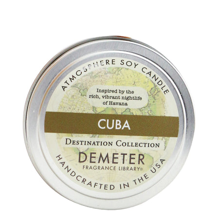 Demeter Atmosphere Soy Candle in Cuba, 170g, hand-poured, fragrant, vibrant ambiance for a cozy home setting.