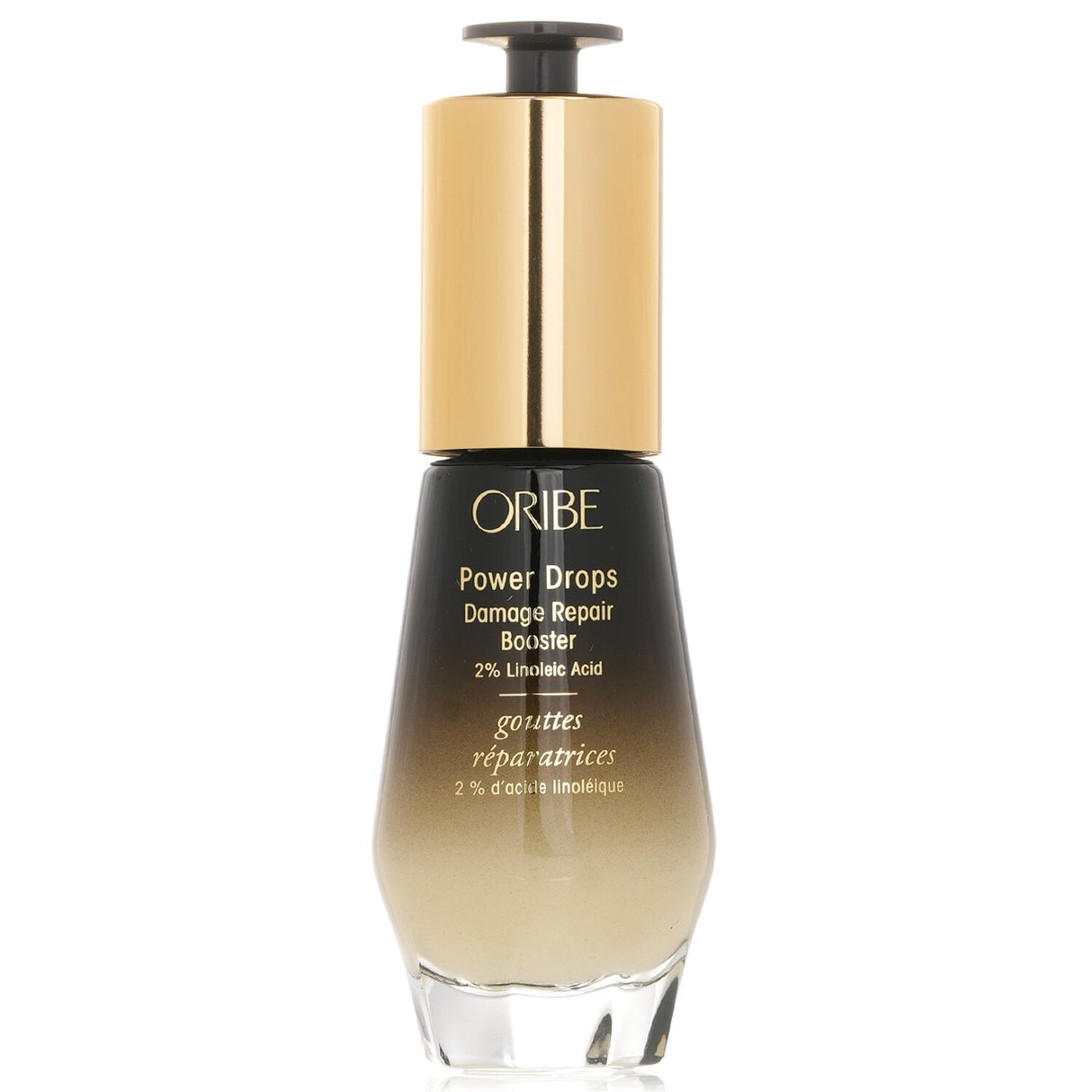 Oribe Power Drops Damage Repair Booster in a 30ml bottle, enriched with linoleic acid for repairing and rejuvenating hair.