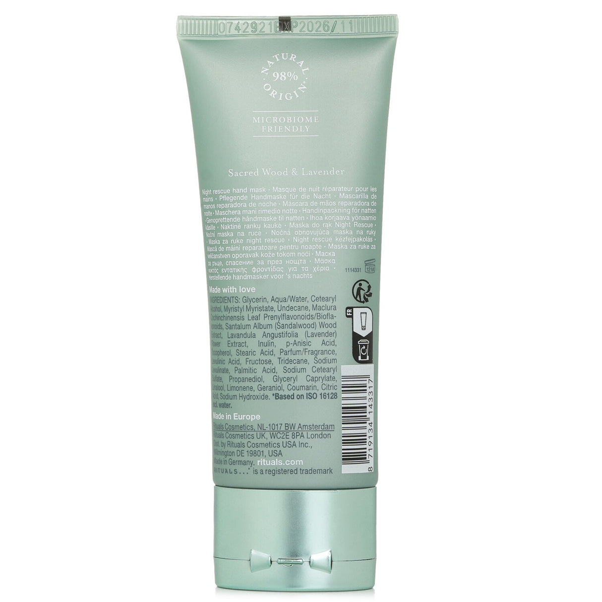 Rituals The Ritual Of Jing Night Rescue Hand Mask 70ml/2.3oz