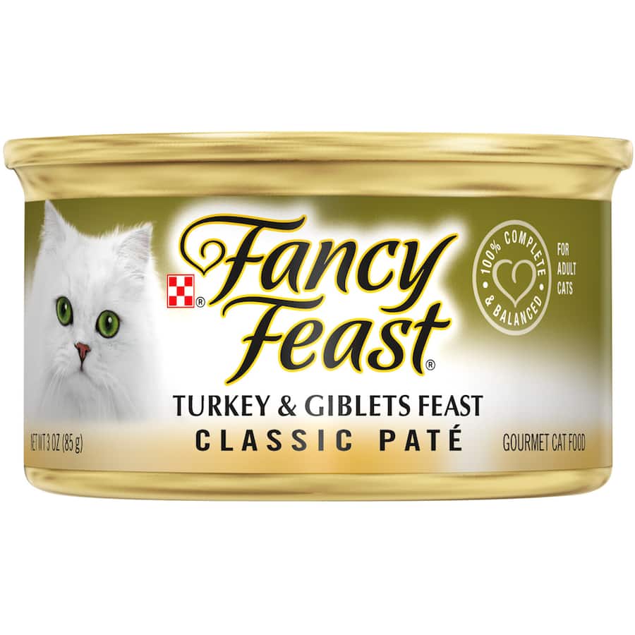 Fancy Feast Classic Pate Wet Cat Food Turkey & Giblets Tin 85g