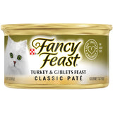Fancy Feast Classic Pate Wet Cat Food Turkey & Giblets Tin 85g