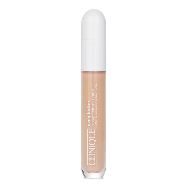 Clinique Even Better All Over Concealer in # CN 10 Alabaster, a lightweight, full-coverage formula with dual-ended applicator.