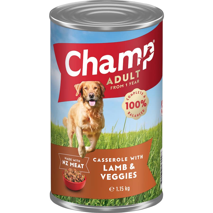 Champ Wet Dog Food Lamb Casserole & Vegetable Tin 1.15kg