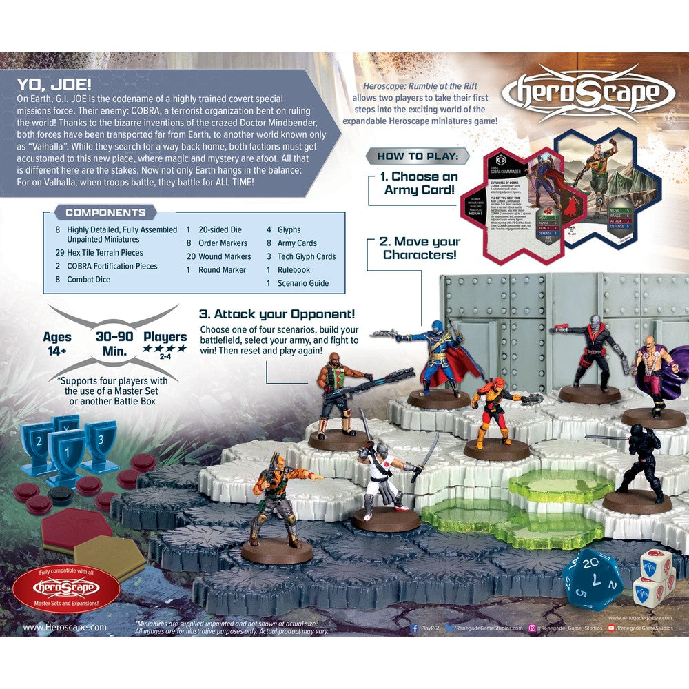 Heroscape - G.I. Joe - Rumble at the Rift Battle Box - Miniature Terrain