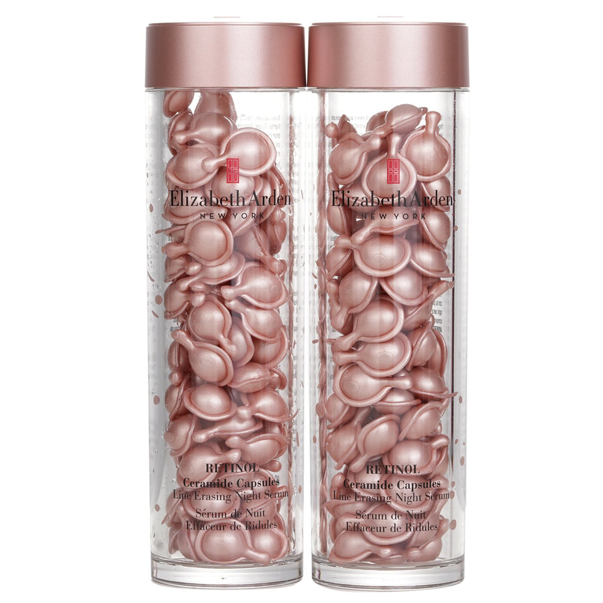 Elizabeth Arden Ceramide Retinol Capsules night serum duo for youthful skin, boosting hydration and reducing fine lines.