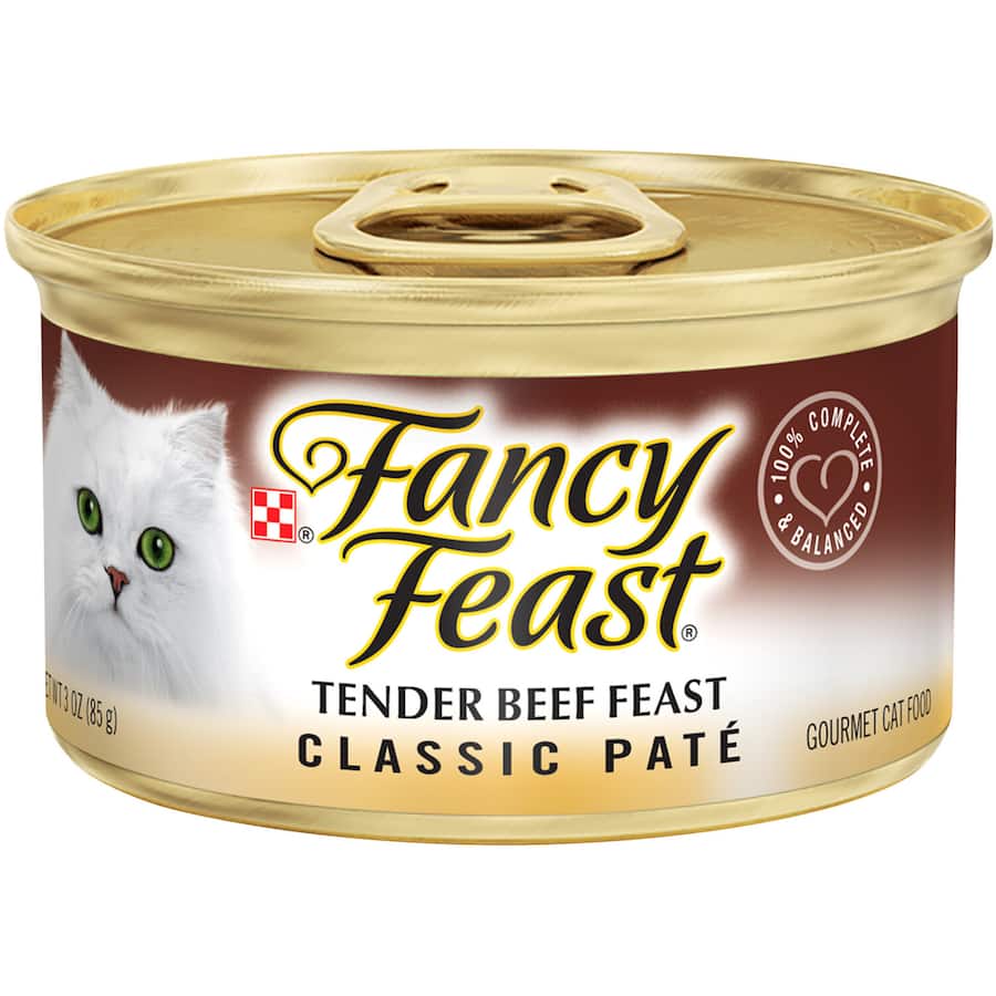 Fancy Feast Classic Pate Wet Cat Food Tender Beef Tin 85g
