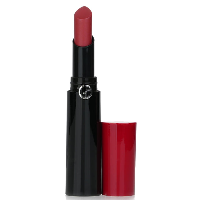 Giorgio Armani Lip Power #401 Passione: vibrant red satin lipstick with long-lasting color and precise, lightweight application.