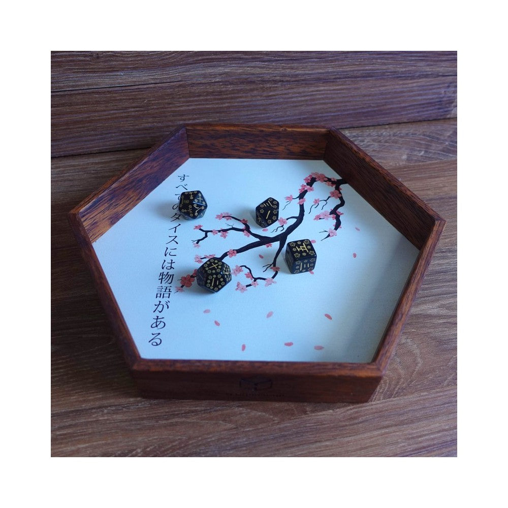 Q Workshop - Kanji Wooden Dice Tray