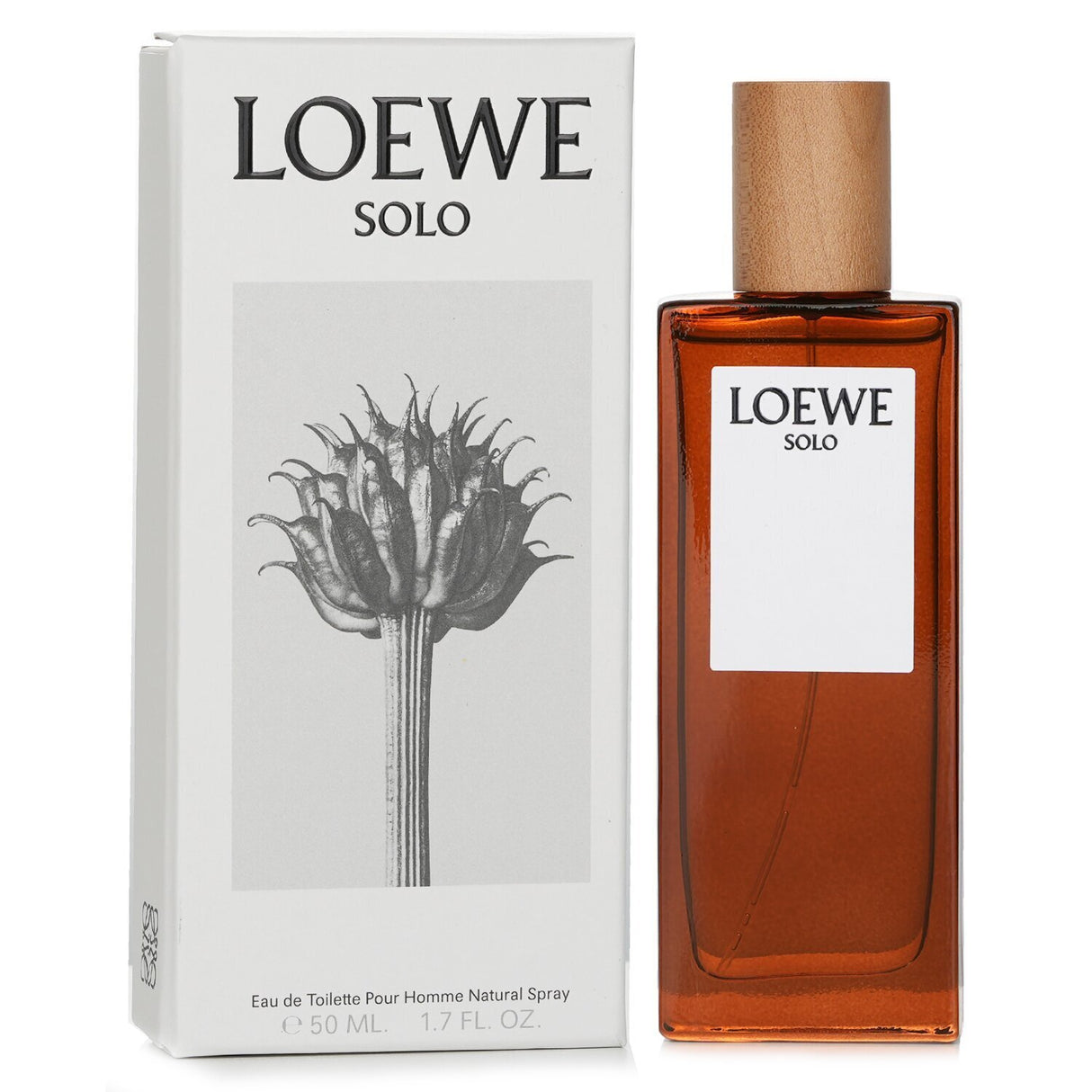 Loewe Solo Eau De Toilette Spray in a 50ml bottle, featuring a fruity green scent blend for the modern man.