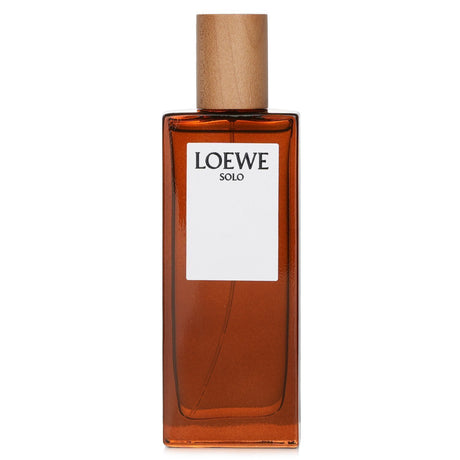 Loewe Solo Eau De Toilette Spray in 50ml features a fruity green scent with notes of mandarin, spices, and warm woods.