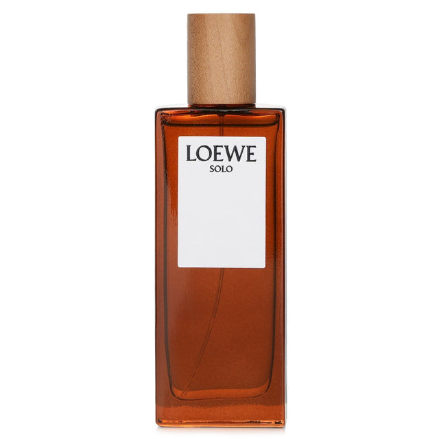 Loewe Solo Eau De Toilette Spray in 50ml features a fruity green scent with notes of mandarin, spices, and warm woods.