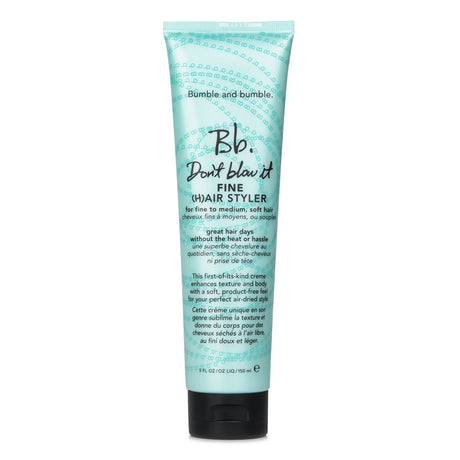 Bumble and Bumble Bb. Don't Blow It Fine (H)air Styler enhances fine to medium hair with lightweight texture and UV protection.