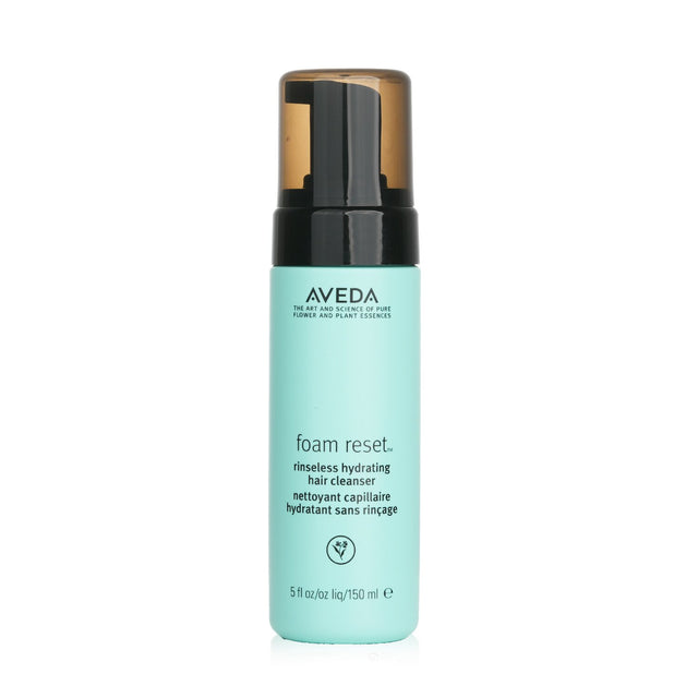 Aveda Foam Reset Rinseless Hydrating Hair Cleanser: vegan, 97% natural foam hydrates, controls frizz, suitable for all hair types.