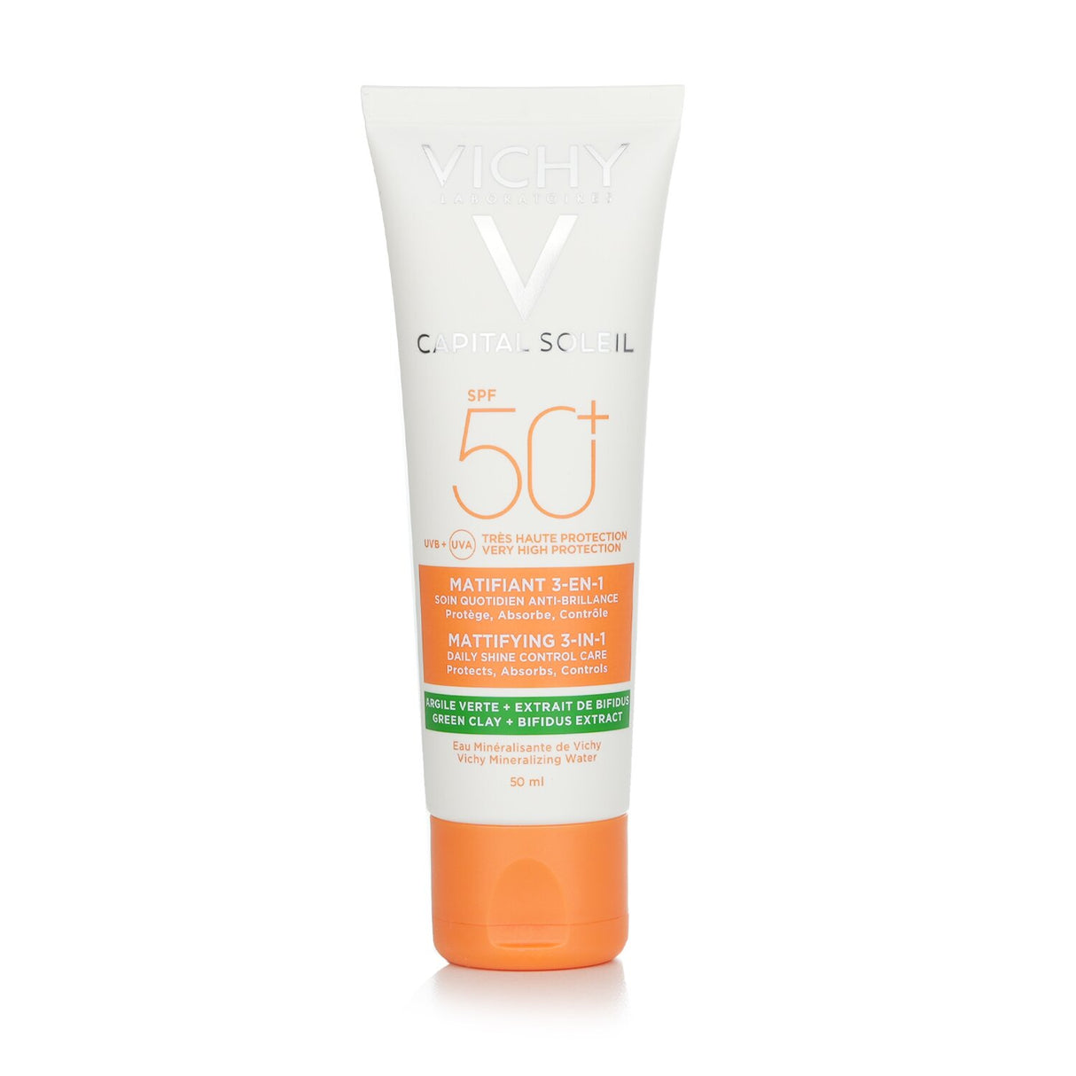 Vichy - Capital Soleil Mattifying 3-In-1 Daily Shine Control Care SPF 50 - Prote