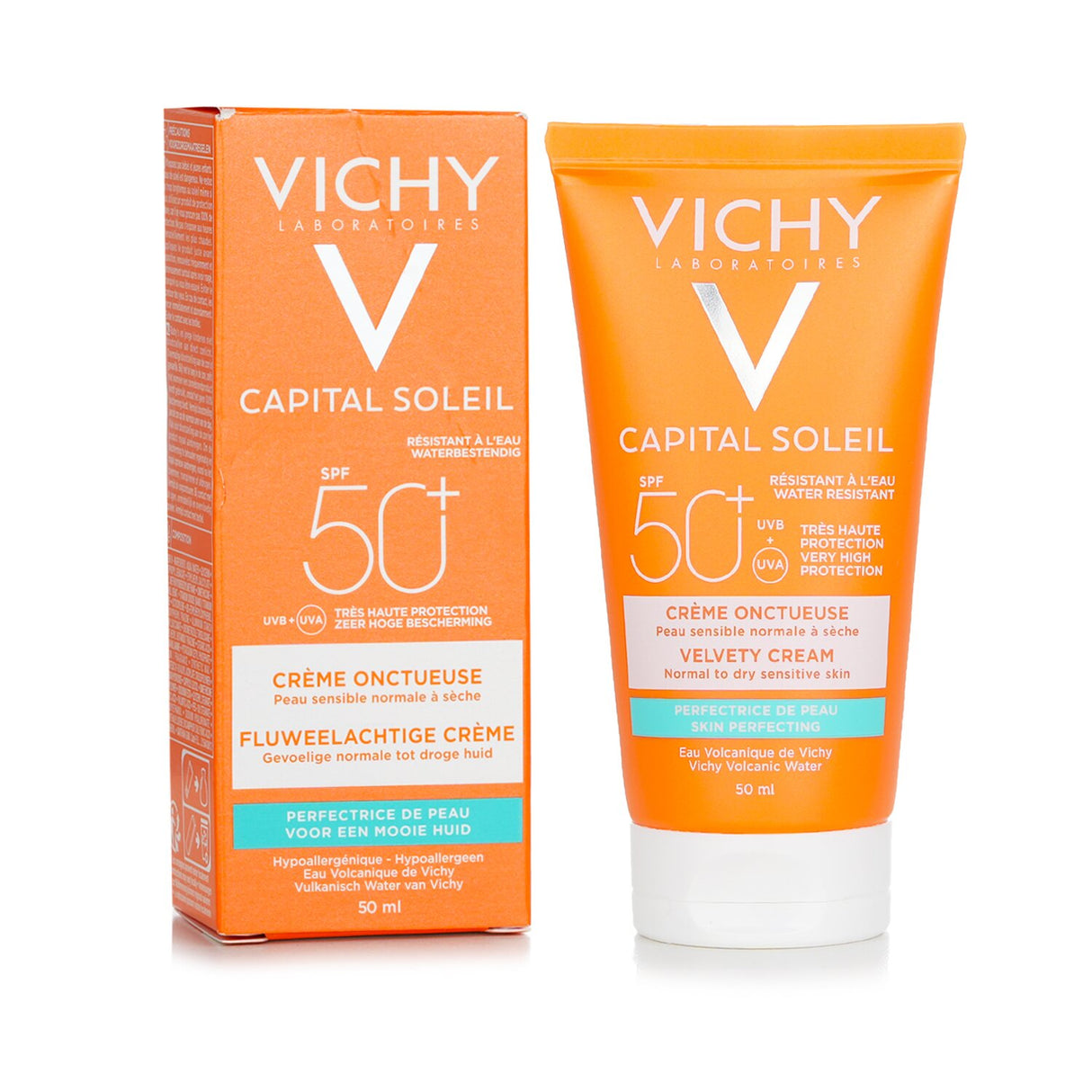 Vichy - Capital Soleil Skin Perfecting Velvety Cream SPF 50 - Water Resistant (N
