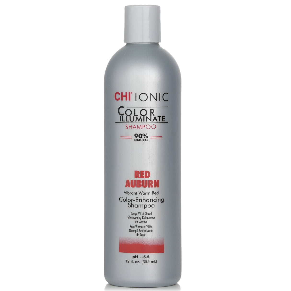 CHI Ionic Color Illuminate Shampoo in #Red Auburn, 355ml: nourishing sulfate-free shampoo for vibrant color retention and moisture.