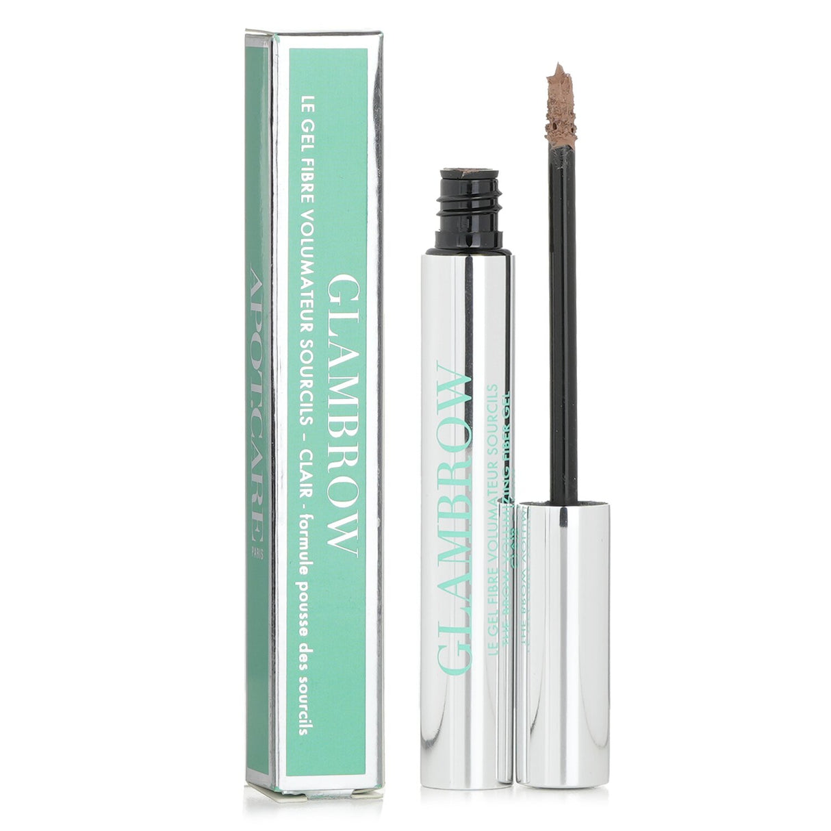 Volumizing brow gel in Light with a luxe formula, enhancing natural brows with peptides for strength and fullness.