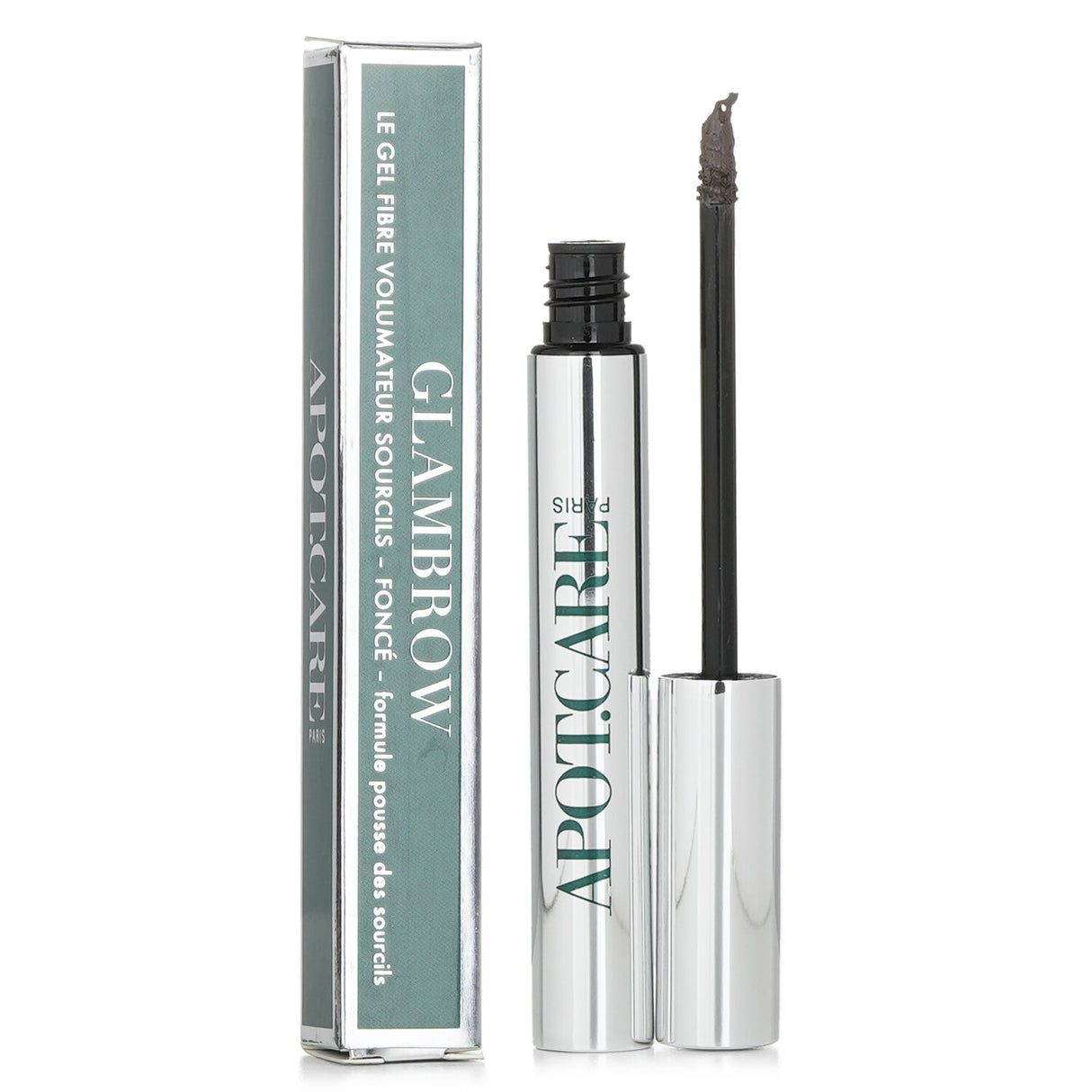 Volumizing brow gel with peptides for fuller, defined brows; creamy formula, cruelty-free, and free from harmful chemicals.