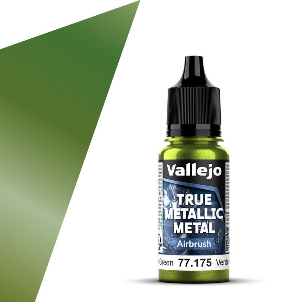 Vallejo - True Metallic Metal - Airbrush - Amber Green 18ml