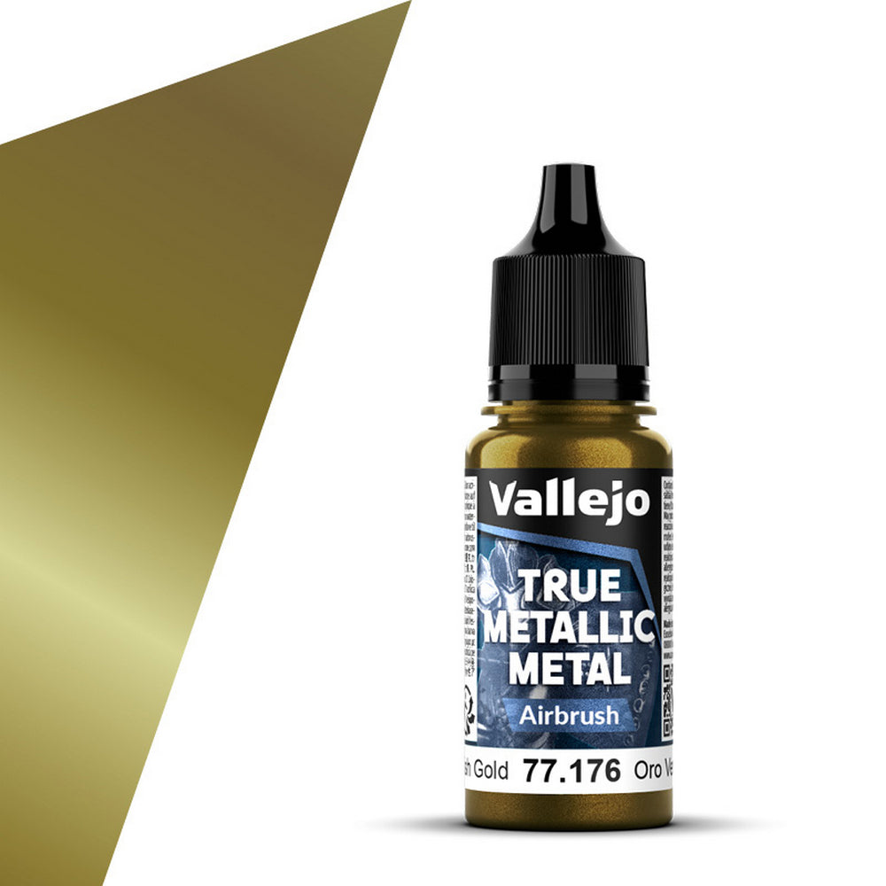 Vallejo - True Metallic Metal - Airbrush - Greenish Gold 18ml