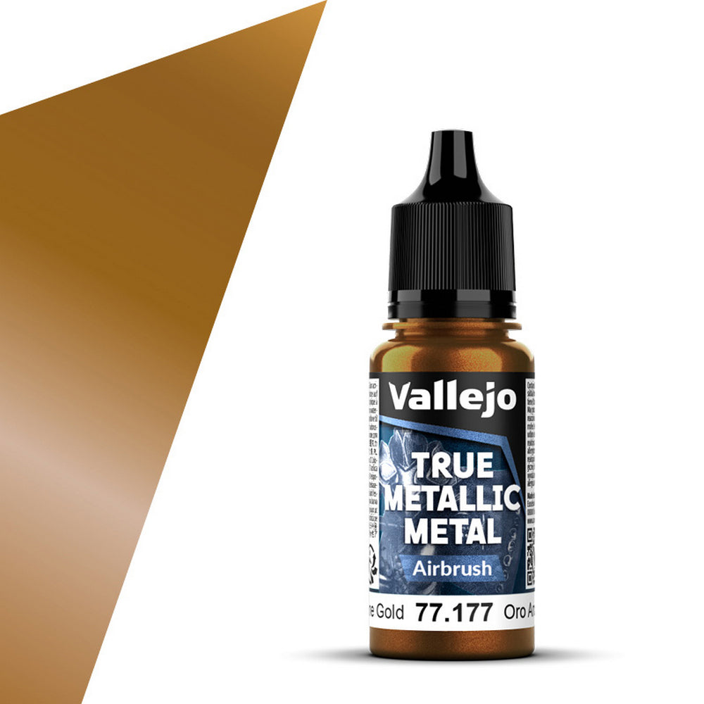 Vallejo - True Metallic Metal - Airbrush - Arcane Gold 18ml