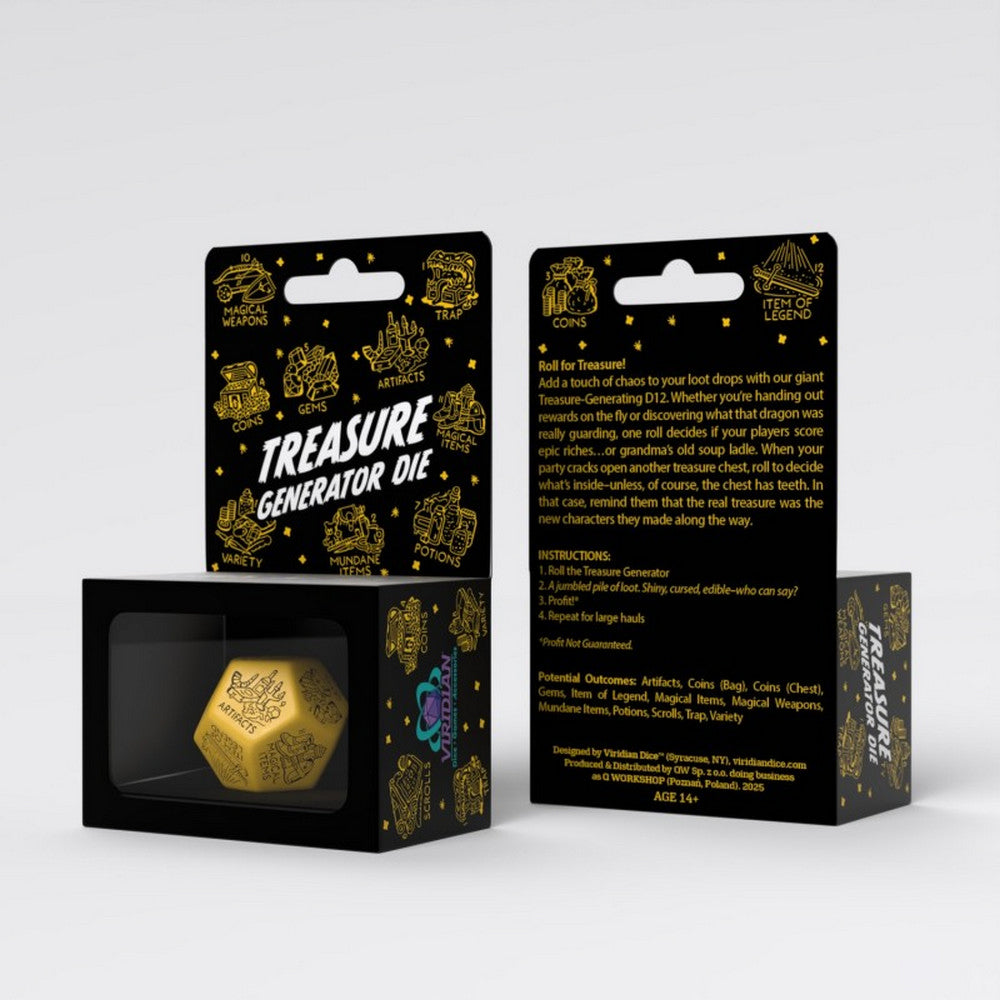 Q Workshop - Treasure Generator Die: Yellow&Black