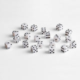 Q Workshop - Full Pack of D6s: Pearl&Black