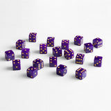 Q Workshop - Full Pack of D6s: Shimmering Purple & Gold
