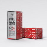 Q Workshop - Full Pack of D6s: Red&White