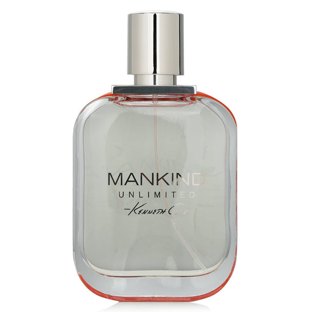 Kenneth Cole Mankind Unlimited Eau De Toilette Spray 100ml, featuring earthy, fruity, and spicy notes for confident men.