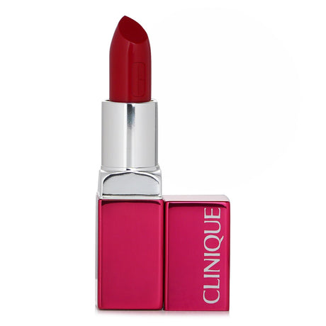 Clinique Pop Reds Lip Color + Cheek #07 Roses Are Red offers rich color for lips and cheeks, infused with squalane for hydration.