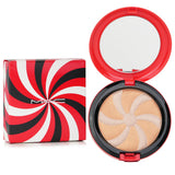 Highlighter duo with embossed spiral design, two radiant hues, and cream-like powder for a flawless holiday glow.