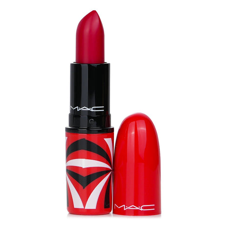 MAC Lipstick in Wild Card from the Hypnotizing Holiday Collection, showcasing a matte finish with high color payoff and a vanilla aroma.