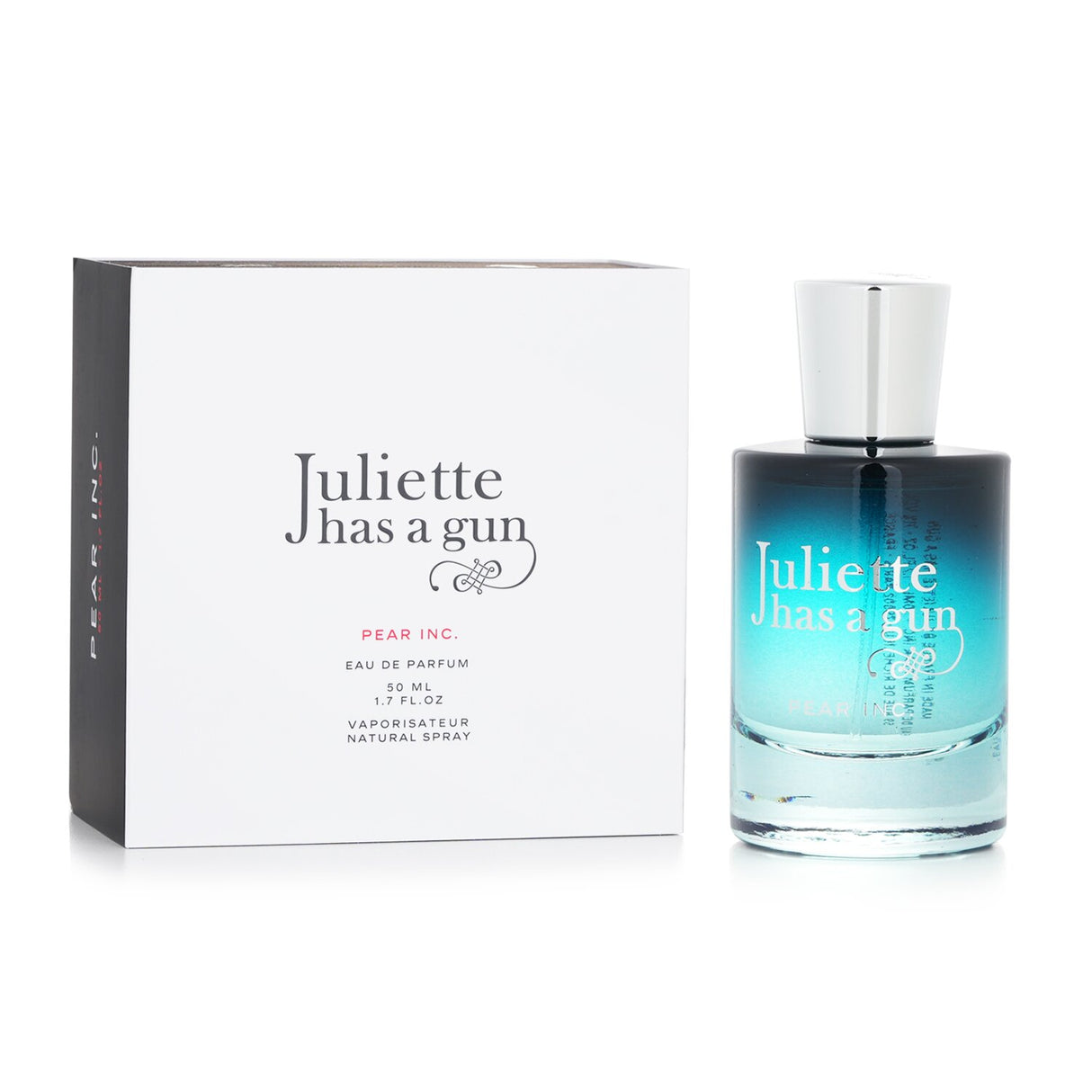 Juliette Has A Gun Pear Inc. Eau De Parfum, a unisex fragrance with fresh pear, cetalox, and musk notes, ideal for daytime wear.