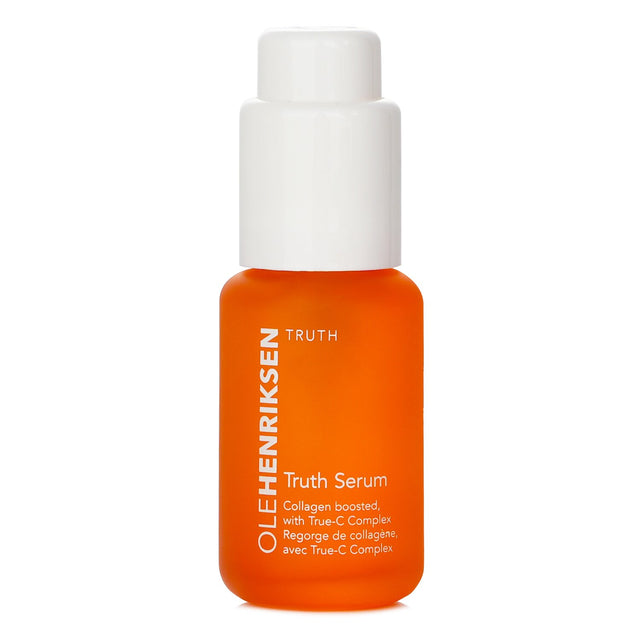 Vibrant Ole Henriksen Truth Serum in a 30ml bottle, designed for youthful, radiant skin with energizing citrus scent.