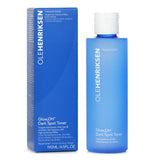 Brightening toner with AHAs, witch hazel, and soothing extracts for youthful skin; vegan and free from harsh chemicals.