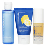 Ole Henriksen Acids Done Bright Set with Lemonade Scrub, Glow2OH Toner, and Dewtopia for bright, radiant skin.