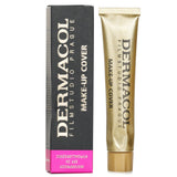 Dermacol Make Up Cover Foundation SPF 30 in Sandy Beige; full coverage, waterproof, hypoallergenic, UV protection.