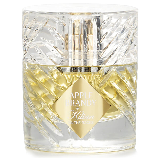 Kilian Apple Brandy On the Rocks 50ml Eau De Parfum, a unisex fruity gourmand scent with notes of cardamom, apple, and cedar.