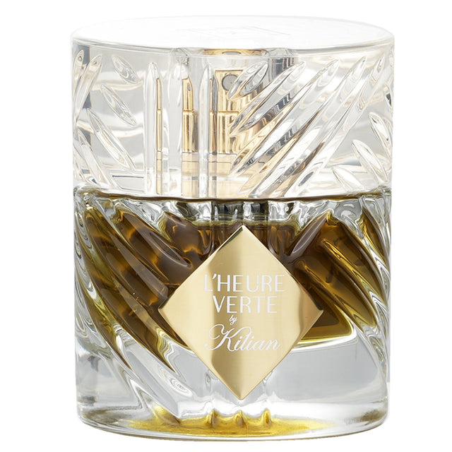 Kilian L'Heure Verte Eau De Parfum Spray 50ml, a woody aromatic fragrance for men with notes of absinthe, licorice, and sandalwood.