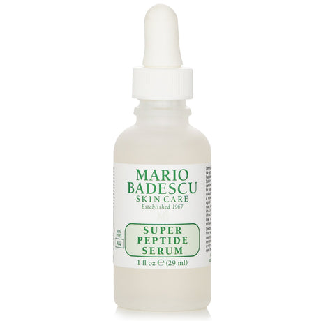 Lightweight Mario Badescu Super Peptide Serum, enriched with peptides for youthful, hydrated, and radiant skin.