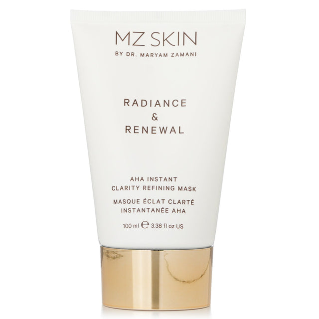 MZ Skin AHA facial mask, 100ml, brightens skin, reduces fine lines, and refines pores for a smooth, radiant complexion.