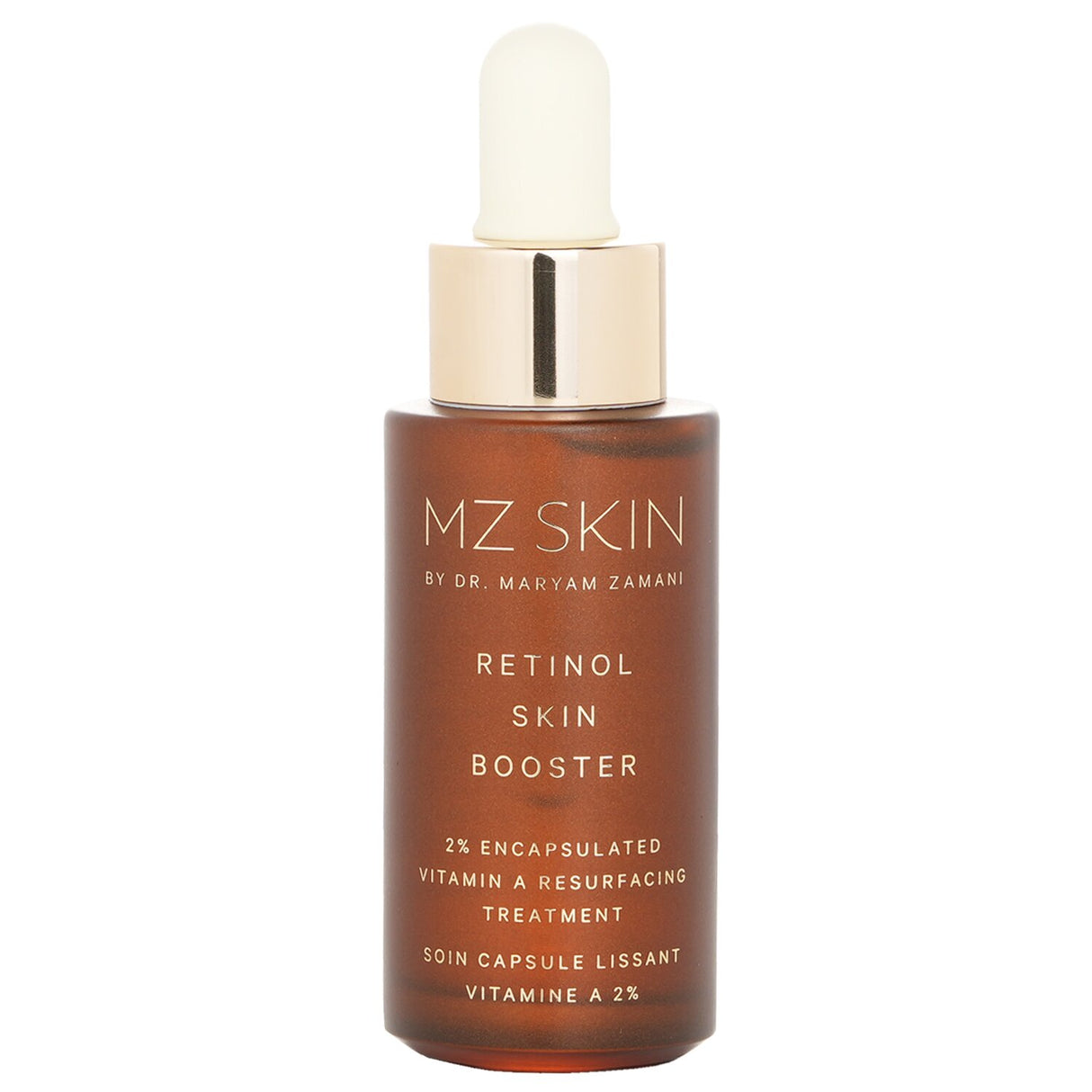 MZ Skin Retinol Skin Booster serum - 2% encapsulated Vitamin A treatment for youthful, radiant skin, reduces wrinkles and improves tone.