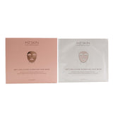 Hydrating vegan hydrogel face mask pack featuring Vitamin C for brightening and pollution protection, 5 masks total.